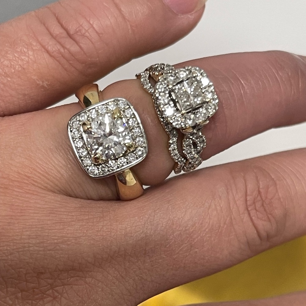 14k diamond bridal set - Picture 7 of 7